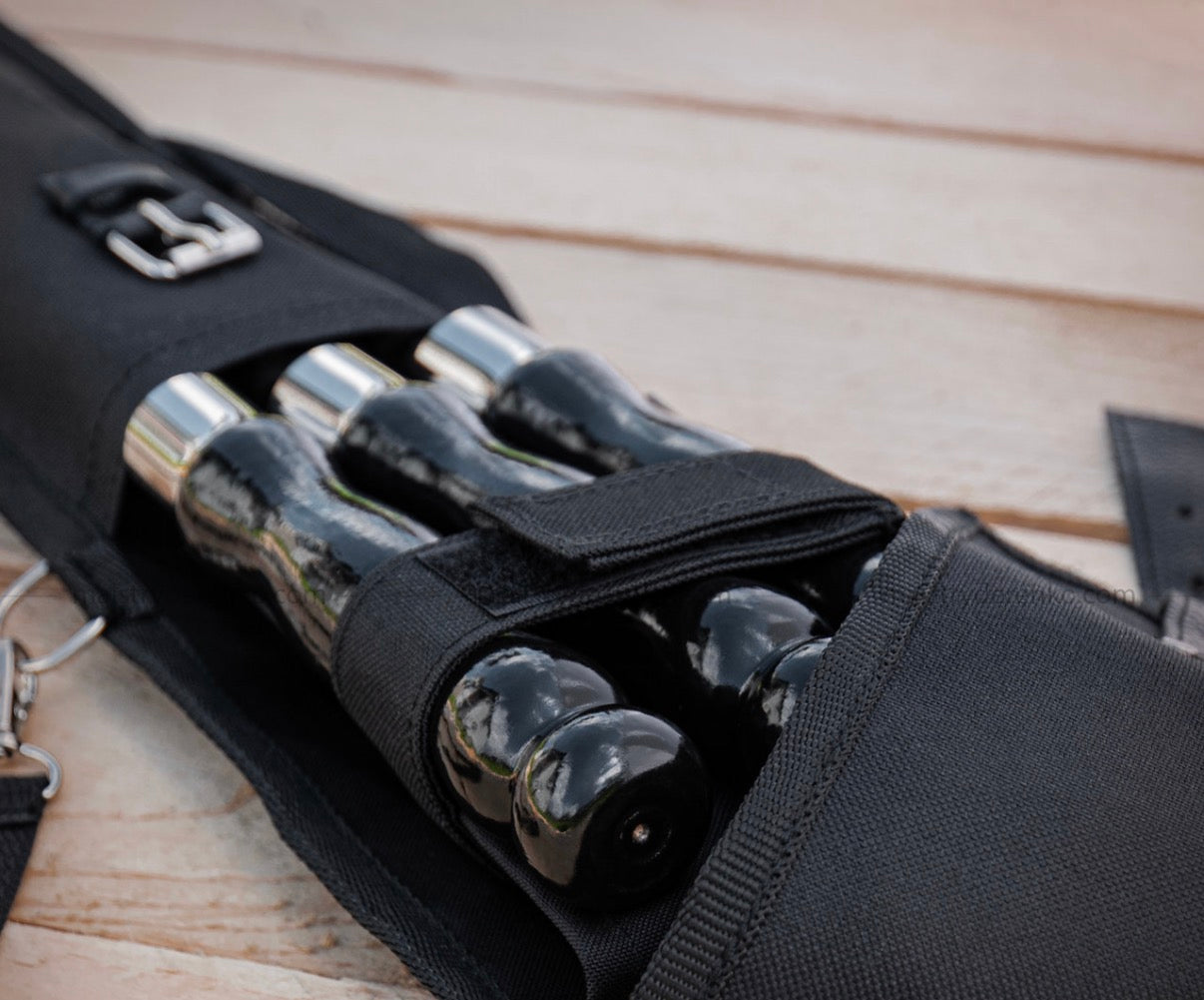 Luxury BBQ Skewer Set with Double Skewer and “Tuba+” Carrying Case – Wenge