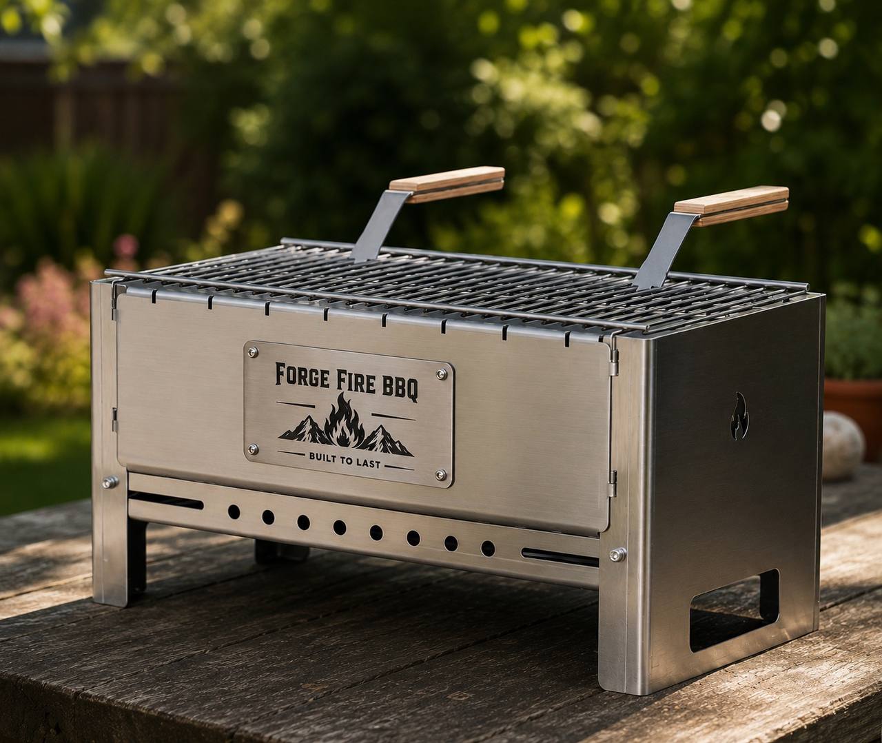 Forge Fire BBQ Portable Stainless Steel Grill