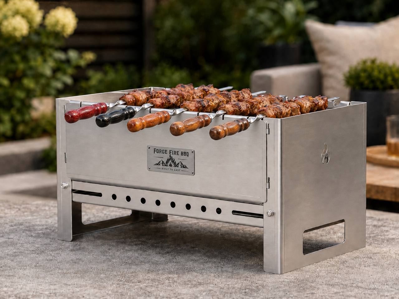 Forge Fire BBQ Portable Stainless Steel Grill