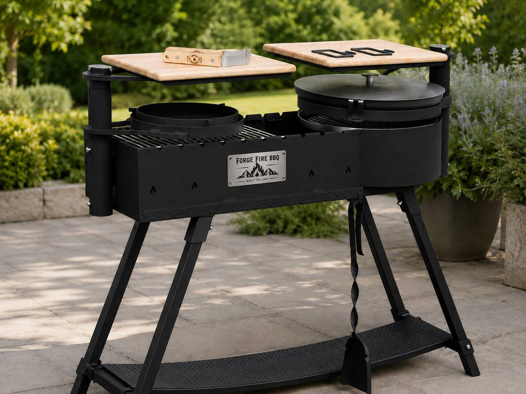 Forge Fire BBQ Multifunctional Outdoor Grill – Black