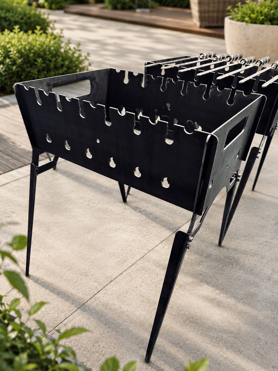 Forge Fire BBQ Portable Skewer Grill – Black
