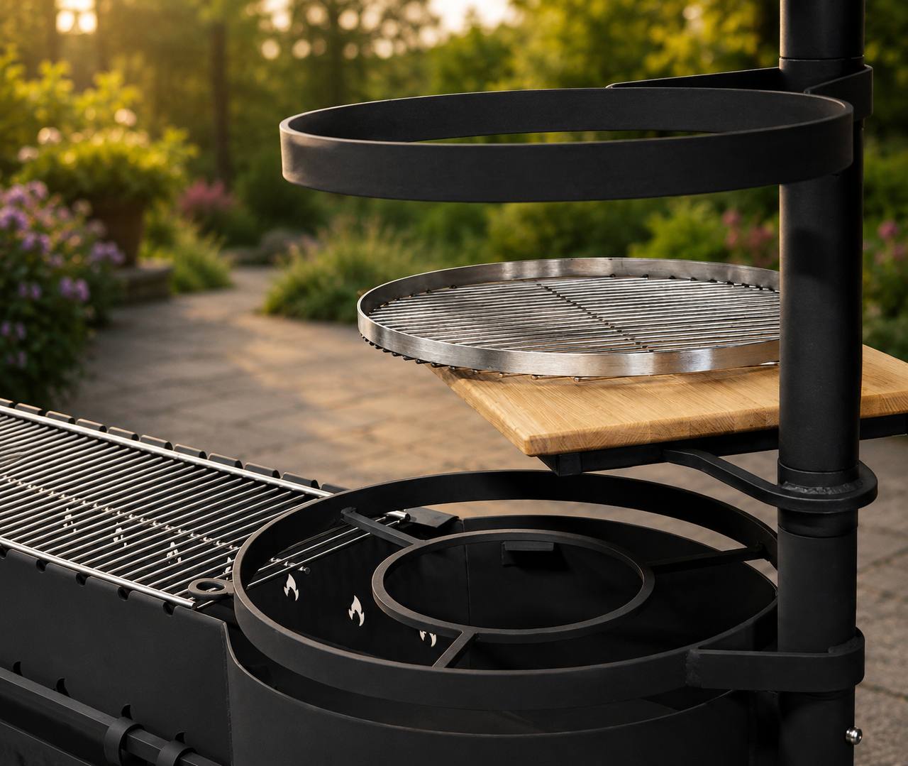 Elite Stationary BBQ Grill with Smoker