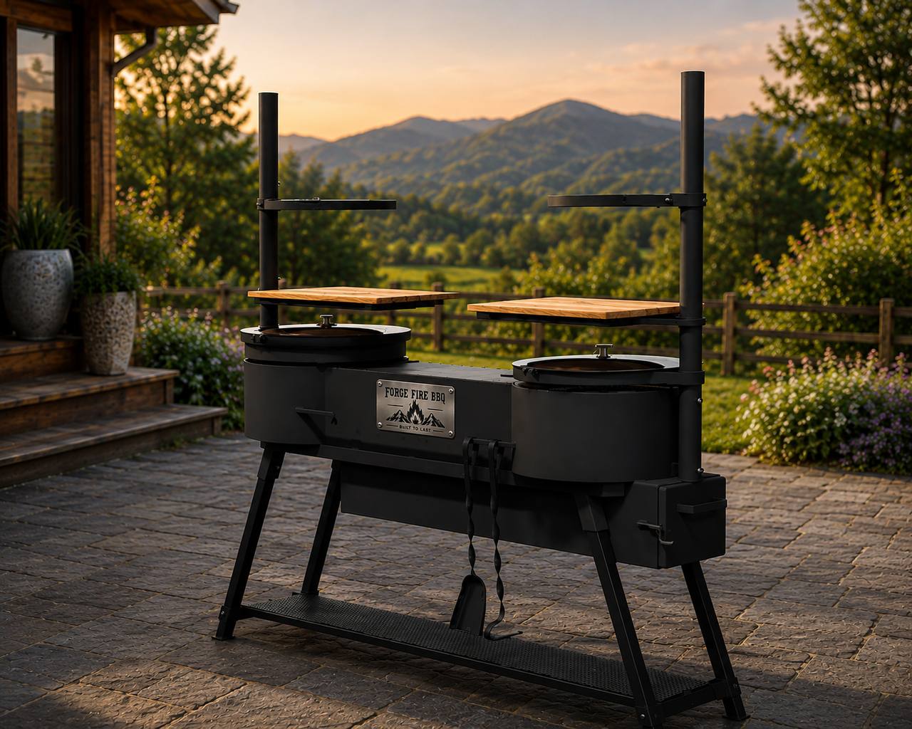 Elite Stationary BBQ Grill with Smoker