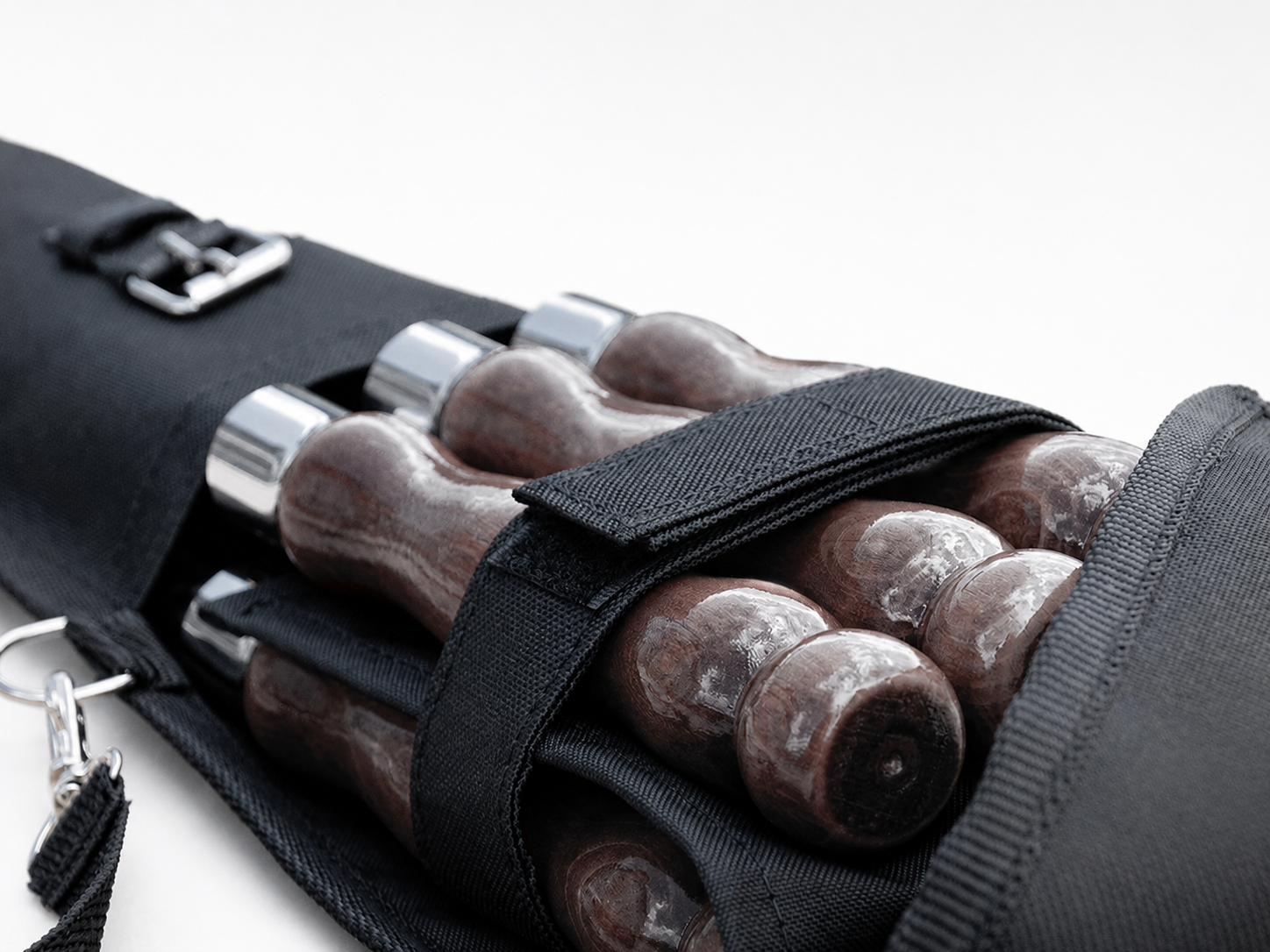 Luxury BBQ Skewer Set with Double Skewer and “Tuba+” Carrying Case – Wenge