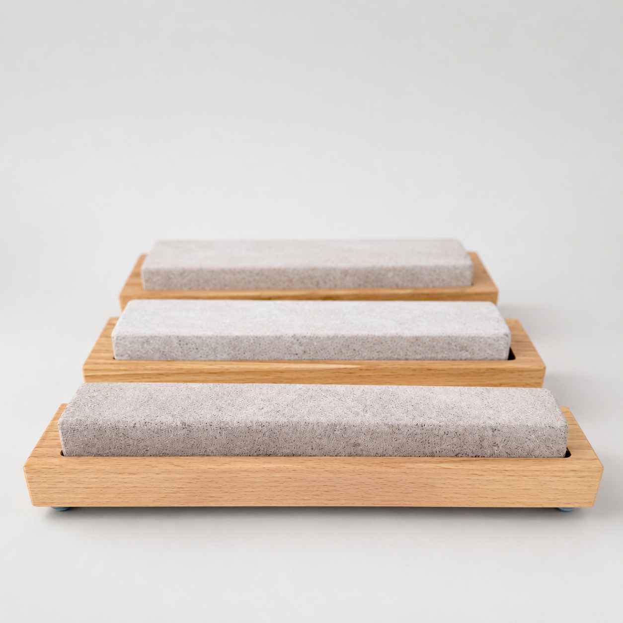 Sharpening Stone with Beech Wood Stand