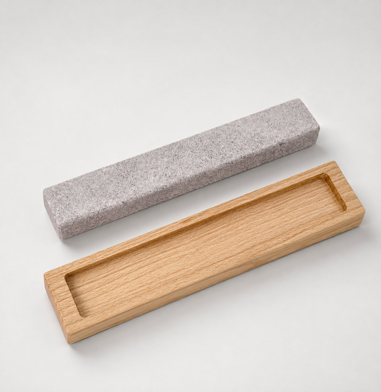 Sharpening Stone with Beech Wood Stand